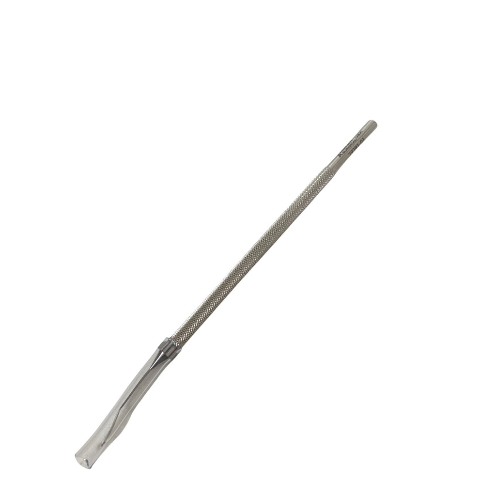 AMBLER REF 6843E Slade femtosecond laser spatula 4 1/2'', vaulted shaft, 22.0mm from bend to tip