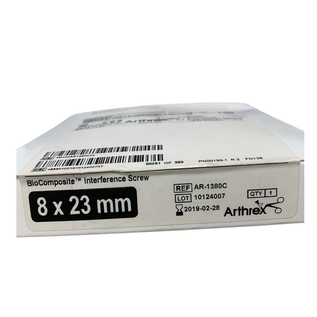 ARTHREX AR-1380C BioComposite Interference Screw 8 x 23 mm Exp 2019 02