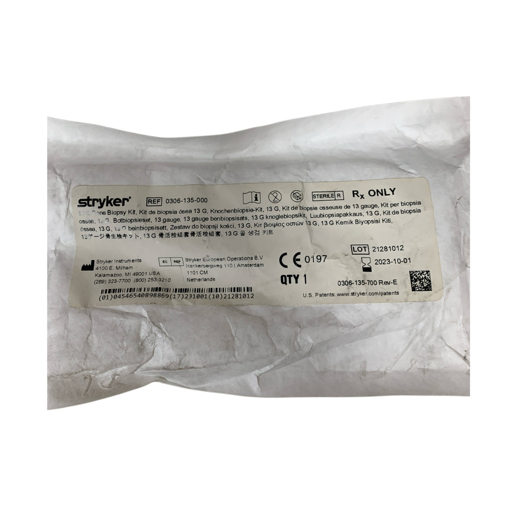 STRYKER REF 0306-135-000 Bone Biopsy Kit 13 G, Exp.2023/10