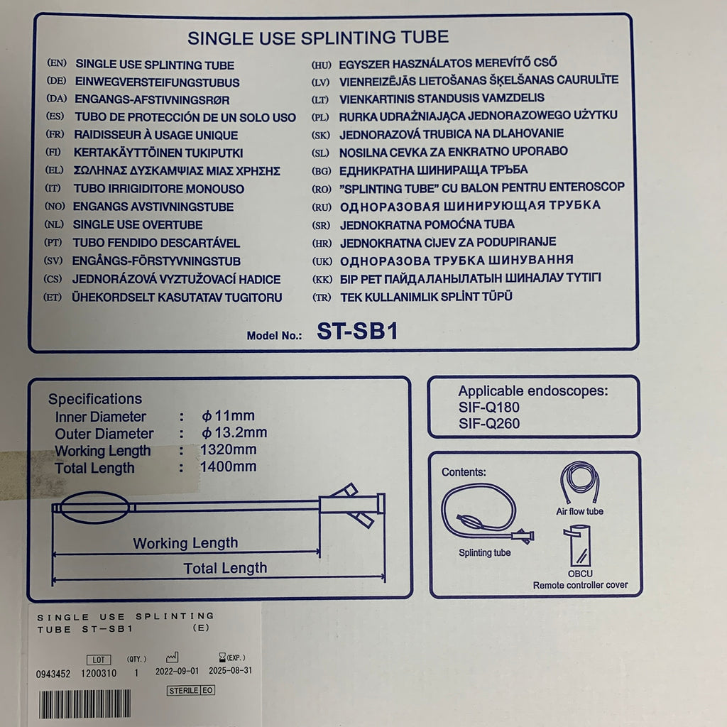 OLYMPUS ST-SB1 Single Use Splinting Tube EXP 2025 08