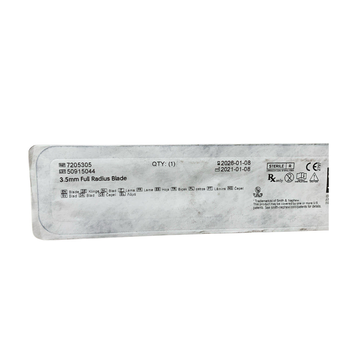 SMITH & NEPHEW 7205305 Full Radius Blade 3.5mm EXP 2026 01