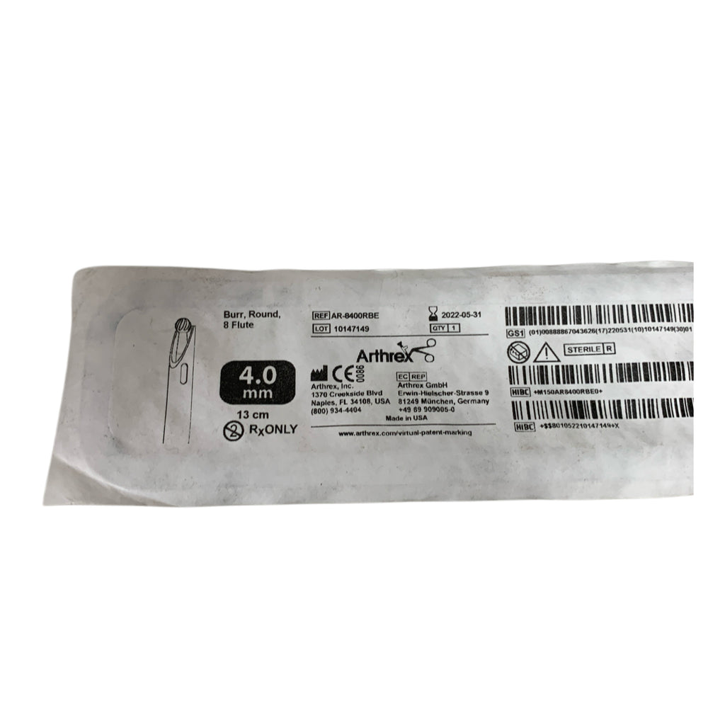 ARTHREX AR-8400RBE Burr Round 8 Flute 4.0 mm 13 cm Exp 2022 05