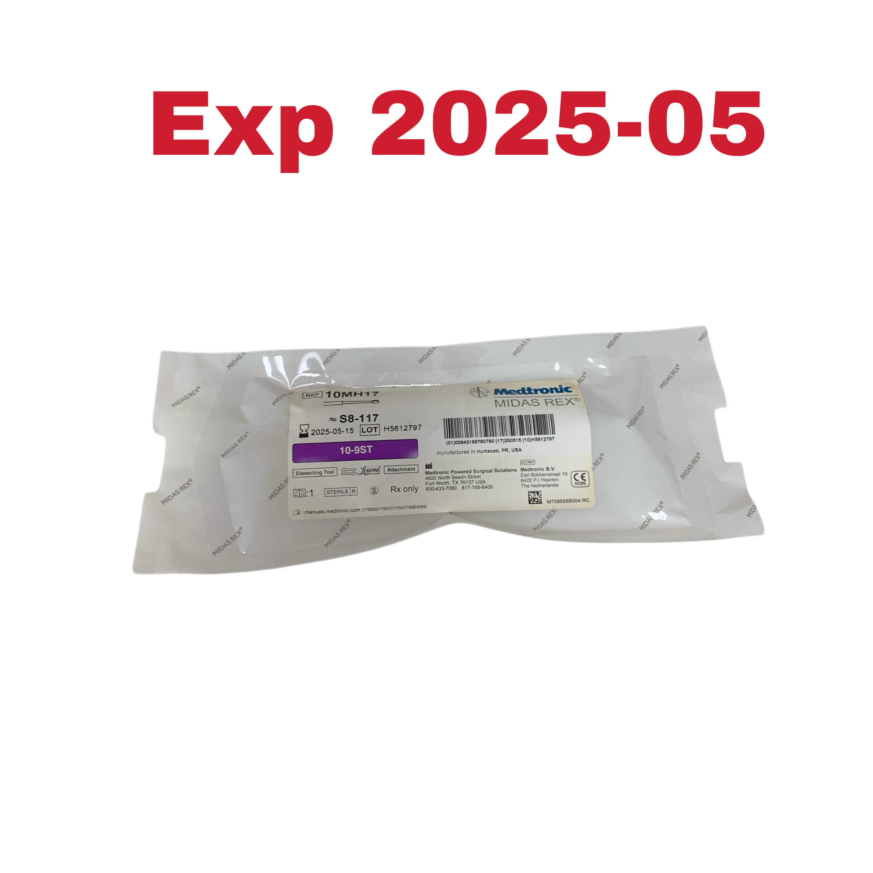 MEDTRONIC MIDAS REX 10MH17 Legend Attachment Dissecting Tool 10-9ST Exp 2025 05