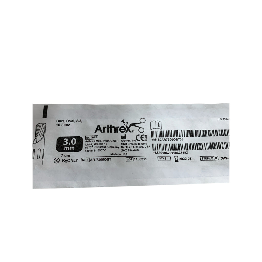 ARTHREX AR-7300OBT Burr Oval SJ 10 Flute 3.0 mm 7 cm EXP 2020 05