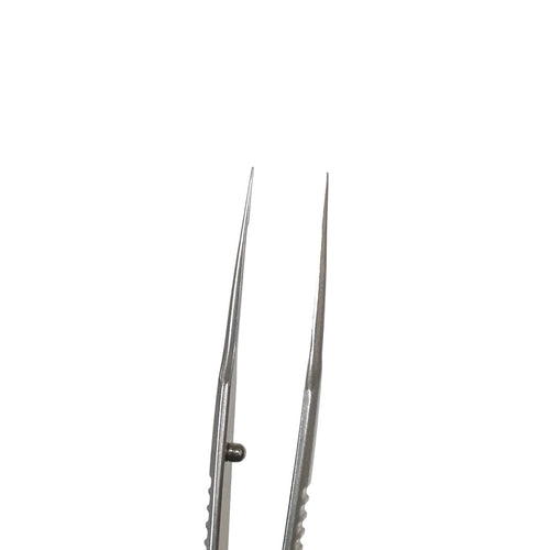 AMBLER REF 2446E, McPherson tying forceps 3 3/8'',straight shafts, 4.0mm tying platforms, narrow serrated flat handle
