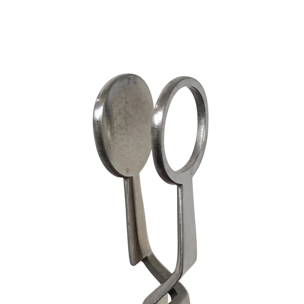 AMBLER REF 2211E Desmarres chalazion forceps 20.0mm solid lower plate, 12.0mm x 14.0mm open upper plate, cross-action flat handle