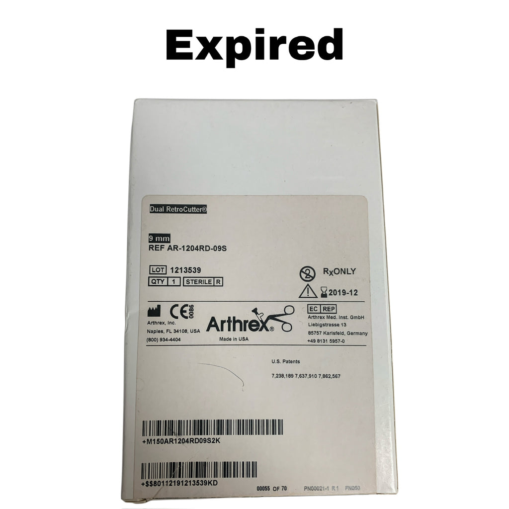ARTHREX AR-1204RD-09S Dual RetroCutter 9 mm, EXP 2019-12