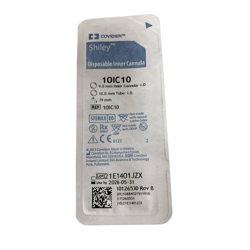COVIDIEN 10IC10 Shiley Disposable Inner Cannula 9.0 mm I.D 10.0 mm Tube I.D 79 mm Exp 2026 05
