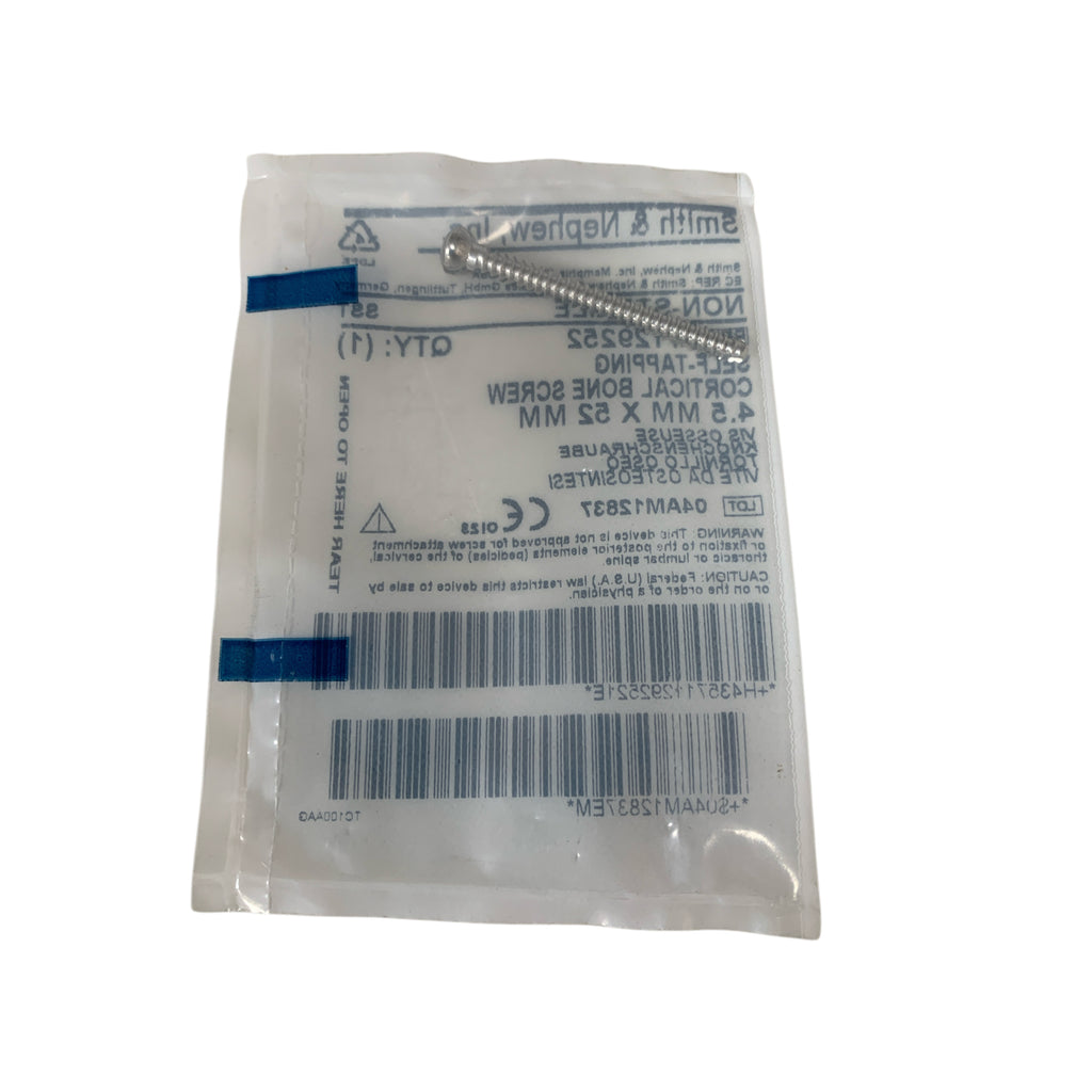 SMITH & NEPHEW 71129252 Self Tapping Cortical Bone Screw 4.5 mm x 52 mm Non Sterile