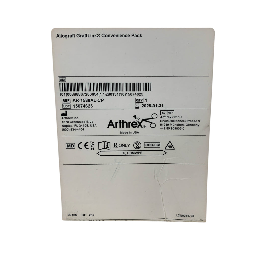 ARTHREX REF AR-1588AL-CP Allograft GraftLink Convenience Pack, Exp.2028/01