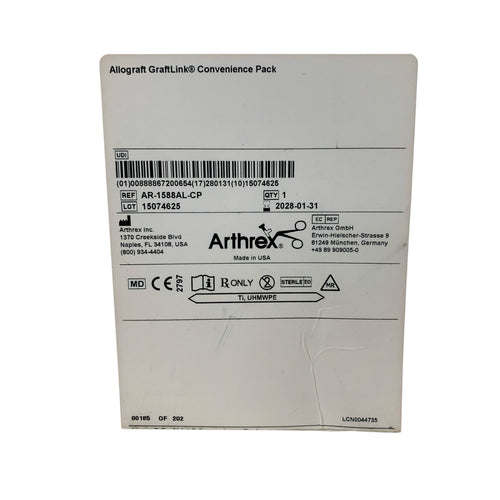ARTHREX REF AR-1588AL-CP Allograft GraftLink Convenience Pack, Exp.2028/01
