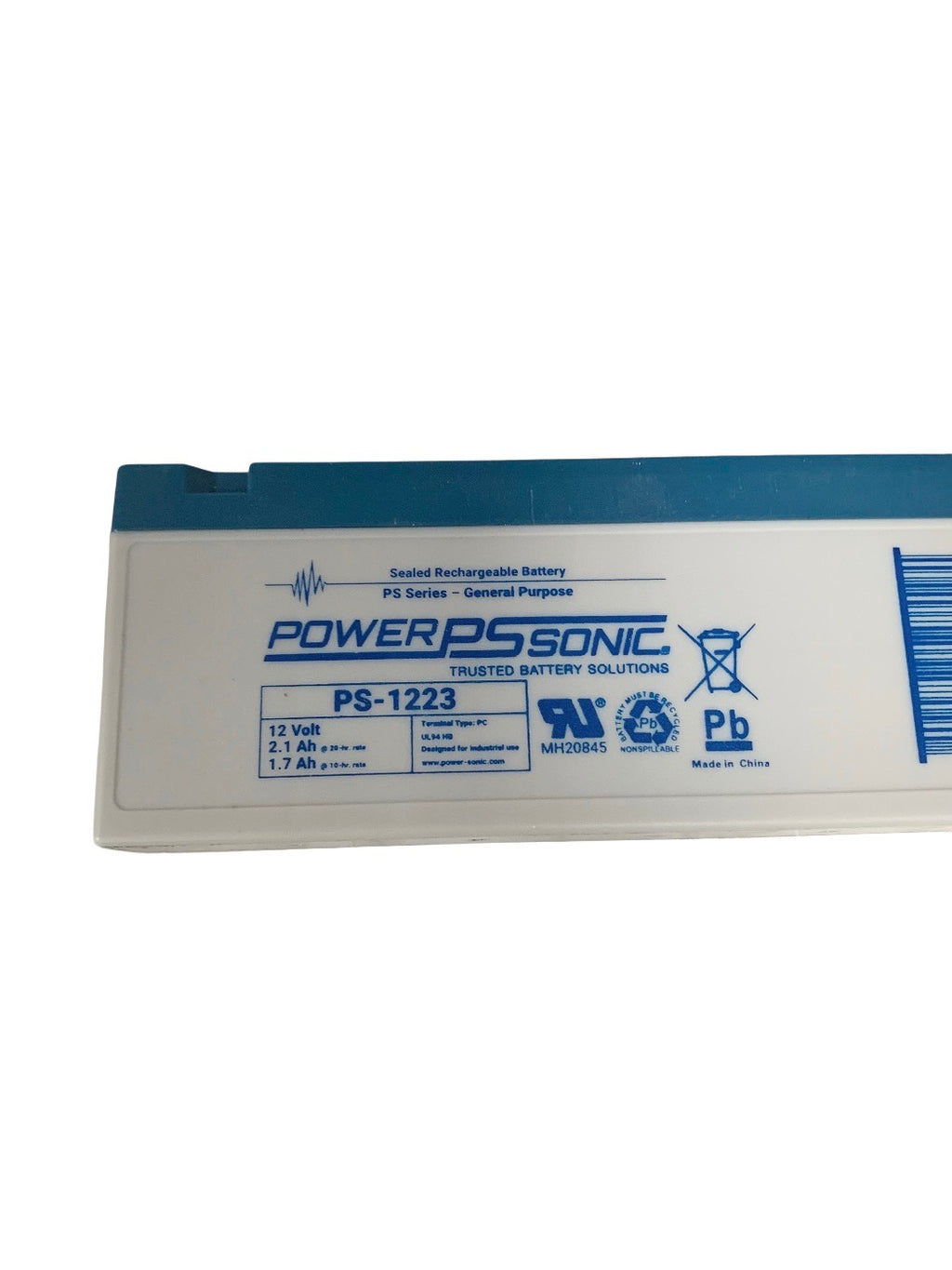 POWERSONIC PS-1223 12V 2.1Ah Sealed Rechargeable Lead Acid Battery – Open Box