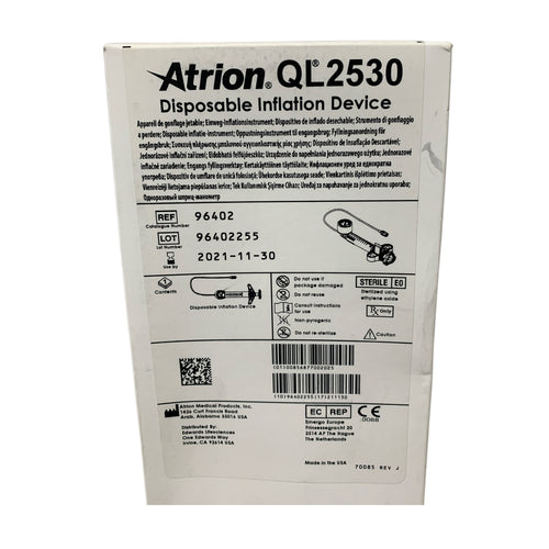 ATRION REF 96402 QL2530 Disposable Inflation Device, Exp.2021/11