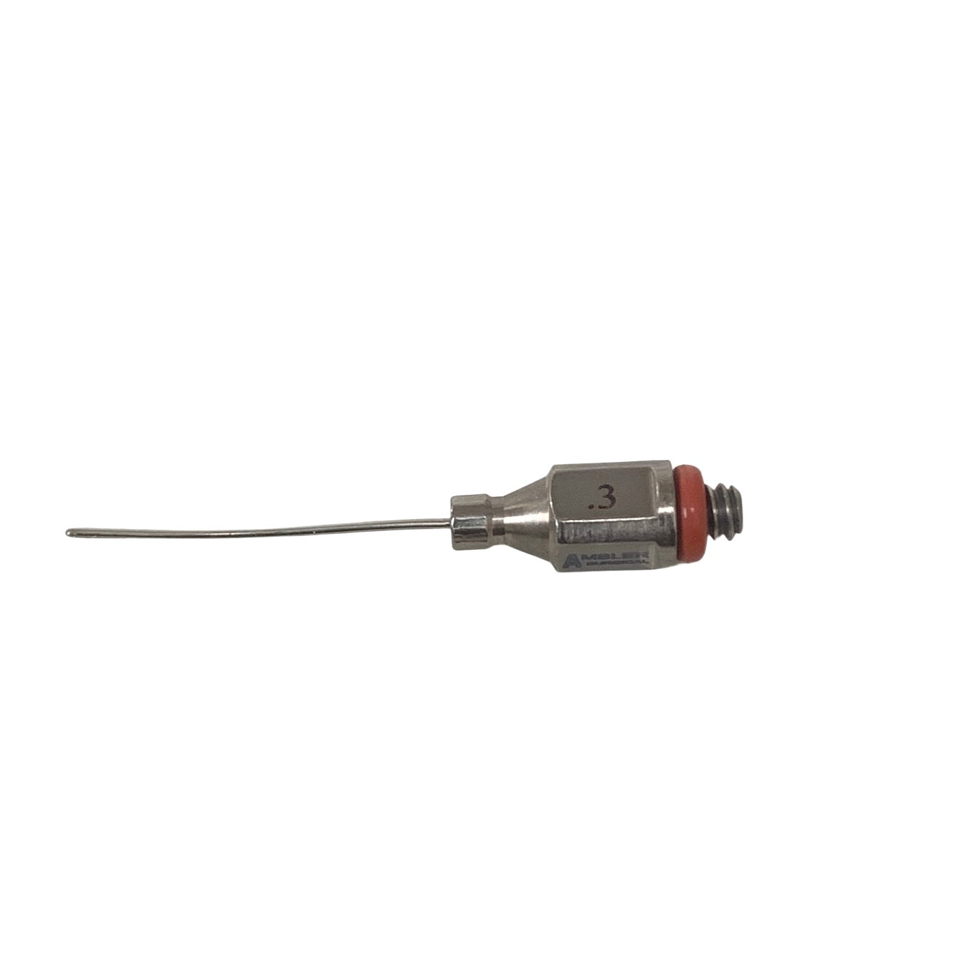 AMBLER REF 7601E Bimanual irrigation tip 23 gauge, curved shaft, dual 0.3mm irrigation ports