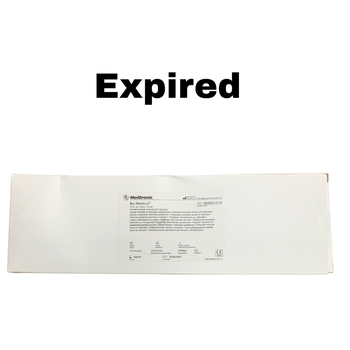 MEDTRONIC 96820-014 Bio-Medicus 14 Fr 4.7mm 10cm Pediatric Cannula And Obturator EXP 2020 01
