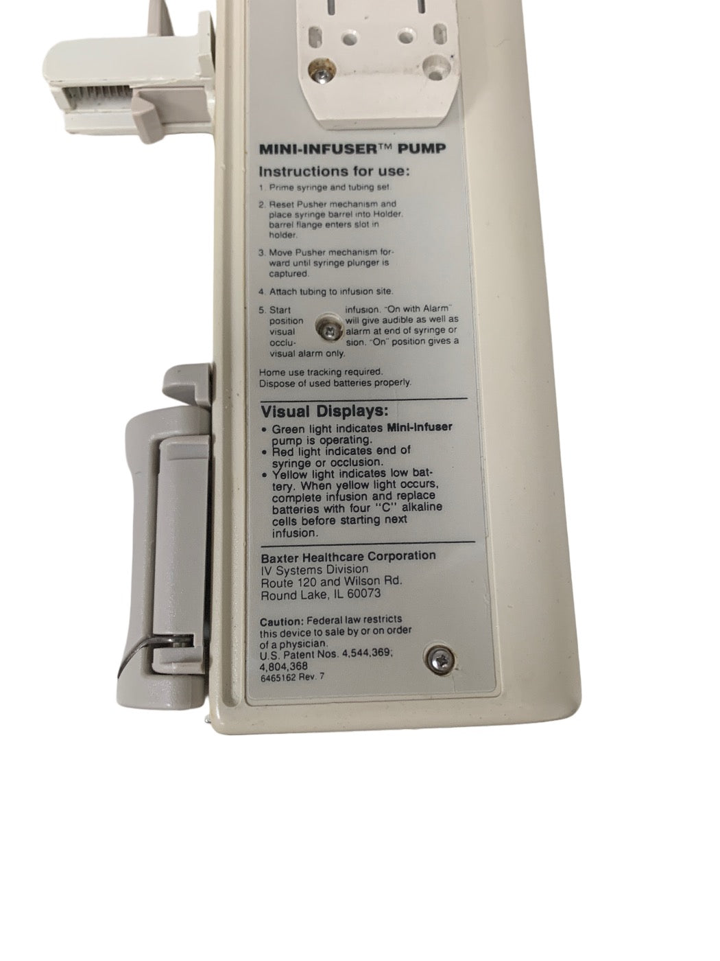 BAXTER MINI-INFUSER 150XL SYRINGE INFUSION PUMP