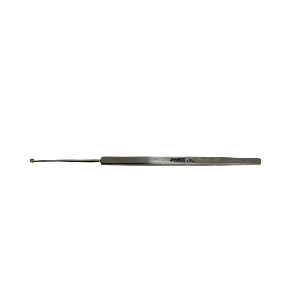 AMBLER REF 9108E Meyerhoeffer chalazion curette 4 7/8'',straight, size 3, 2.5mm cup, flat handle