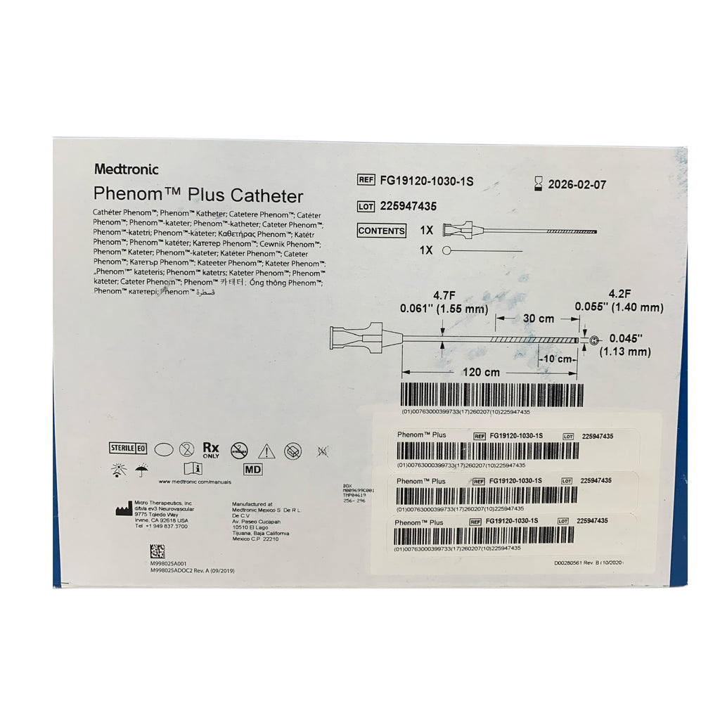 MEDTRONIC FG19120-1030-1S Phenom Plus Catheter 4.7F 4.2F 120 cm Exp 2026 02