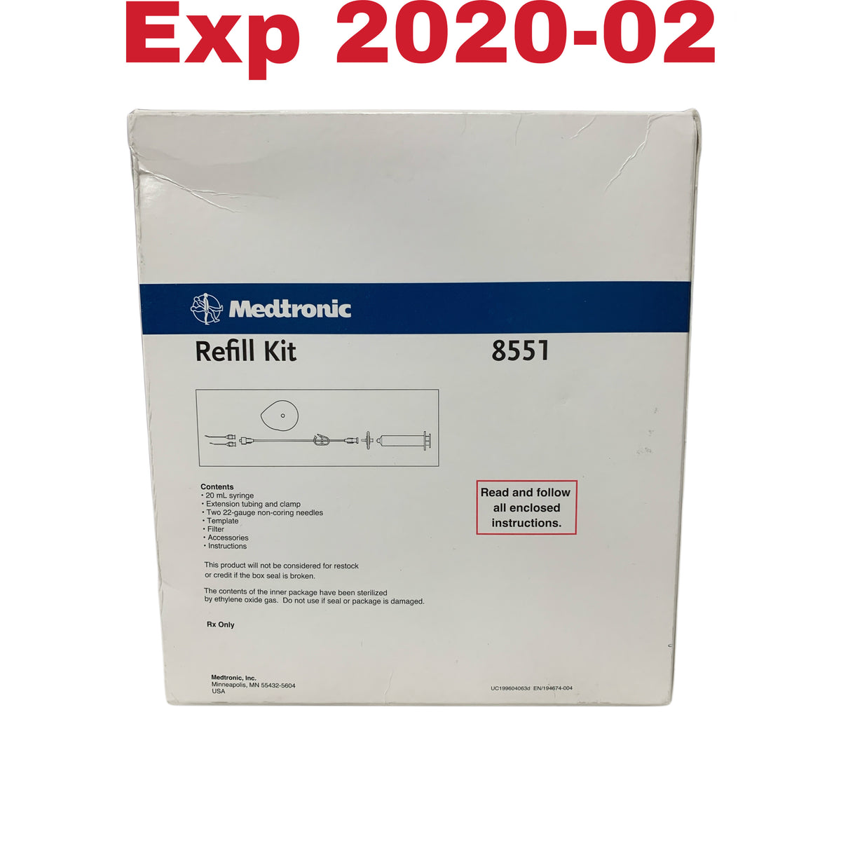 MEDTRONIC 8551 Refill Kit Exp 2020 02