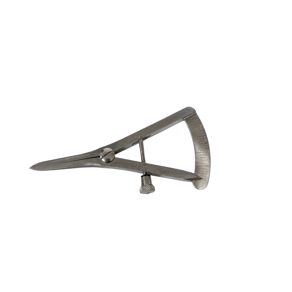 AMBLER REF 1144E Castroviejo caliper 3 1/2'', straight tips, measures from 0-20mm in 1.0mm increments, adjustable thumb-screw tension