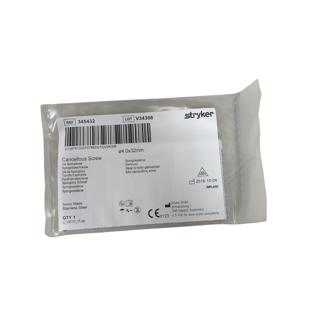 STRYKER 345432 Cancellous Screw 4.0x32mm