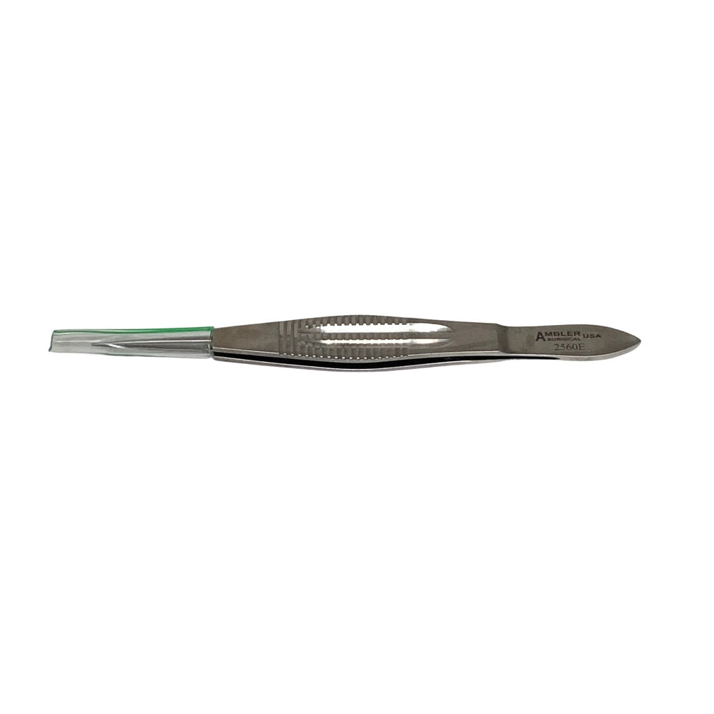AMBLER Ref 2560E Harms tying forceps 4 1/4'',straight shafts, smooth jaws, 6.5mm tying platforms, wide flat handle