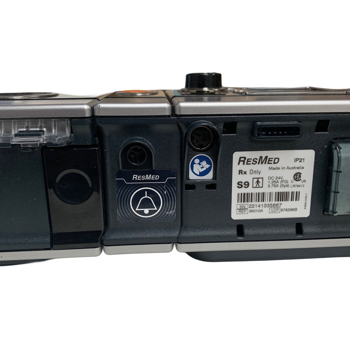 RESMED 36010A S9 VPAP With 36901A H5i Humidifier With Power Supply