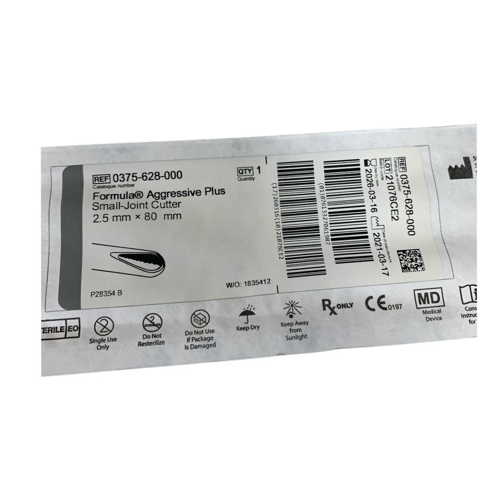 STRYKER 0375-628-000 Formula Aggressive Plus Small-Joint Cutter 2.5 mm x 80 mm Exp 2026 03
