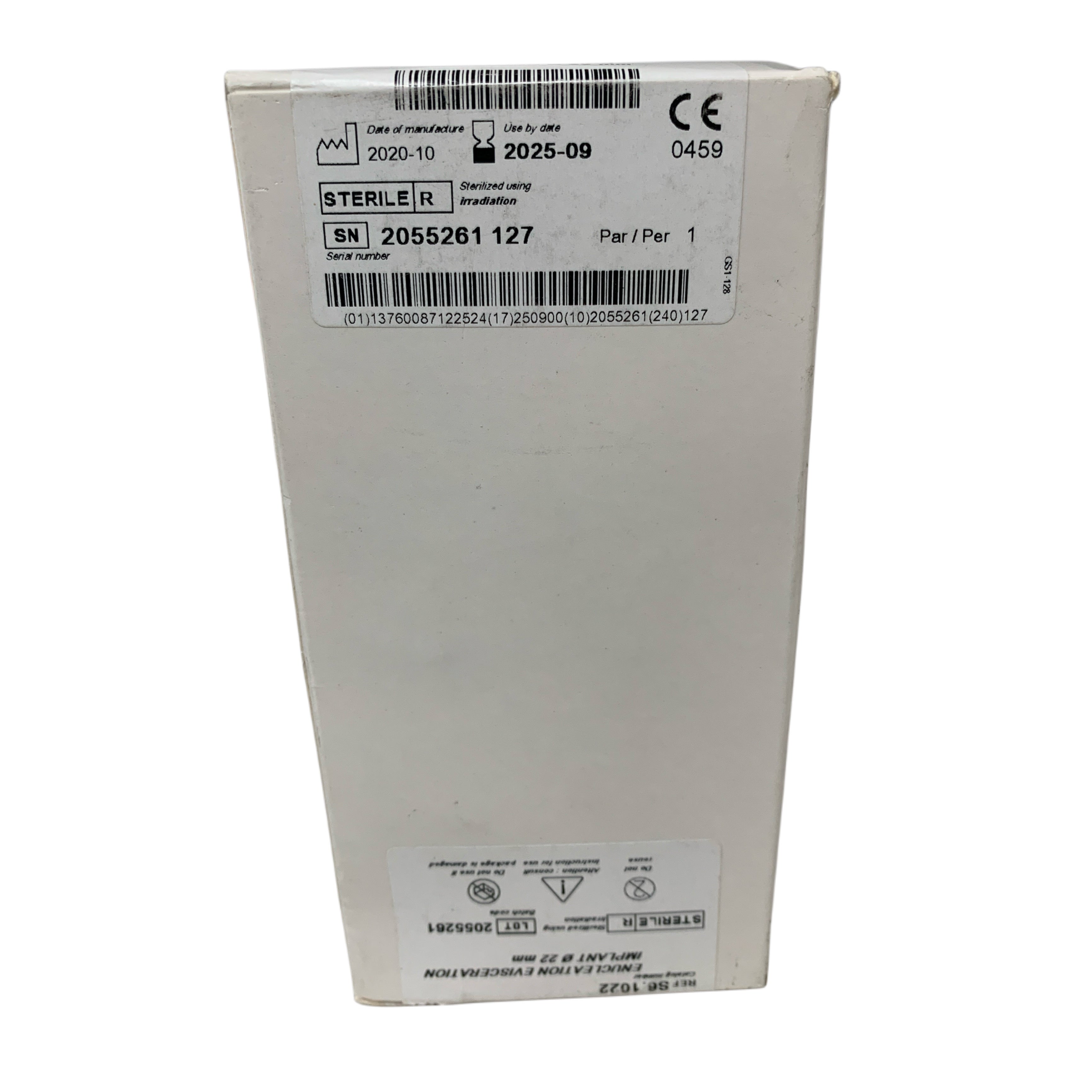 FCI REF S6.1022 Enucleation Evisceration Implant Ø 22 mm, Exp.2025/09