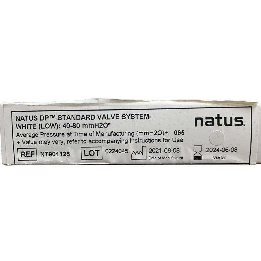 NATUS MEDICAL NT901125 DP Standard Valve System White Low 40 80 mmH2O Exp 2024 06