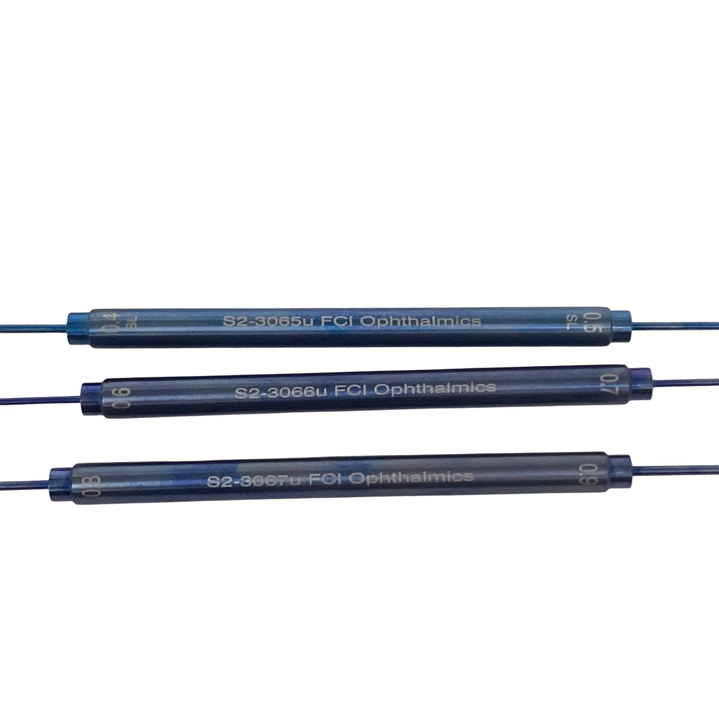 FCI OPHTHALMICS REF S2-30065U, S2-30066U, S2-30067U Punctal Gauge Lot Of Three