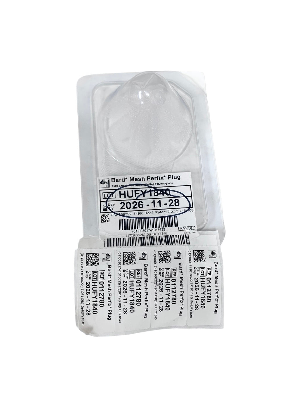 BARD REF 0112780 PerFix Mesh Plug Extra Large EXP 2026 11