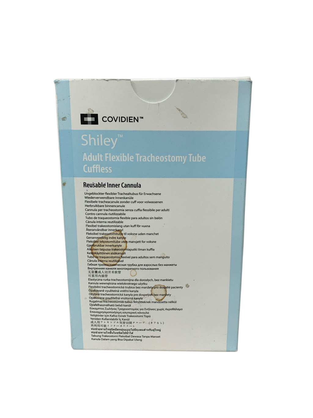 COVIDIEN REF 4UN65R Shiley Adult Flexible Tracheostomy Tube Cuffless 6.5mm, Exp. 2028/04