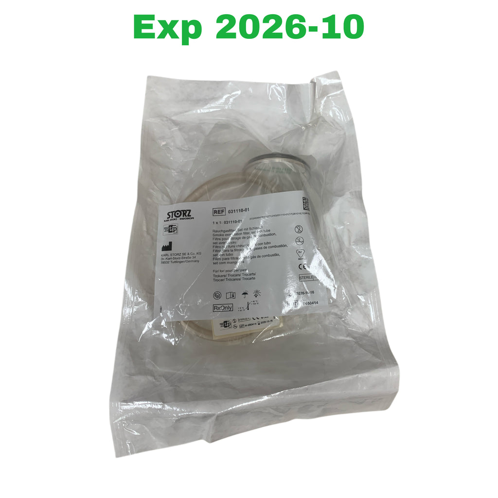 KARL STORZ REF 031110-01 Smoke Evacuation Filter Set with Tube for Trocars, Exp.2026/10
