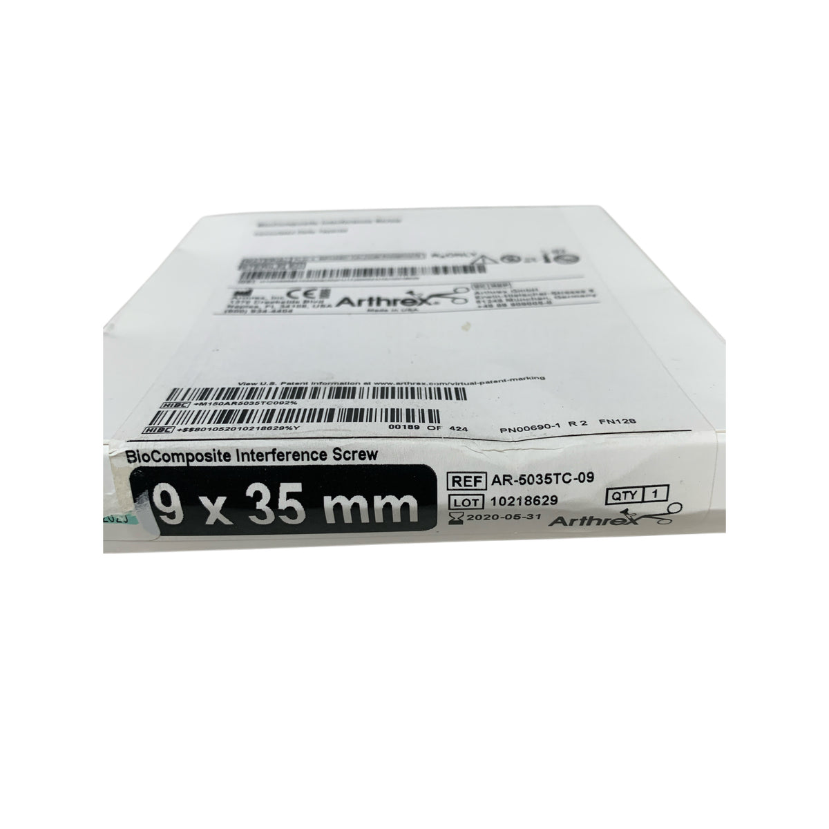 ARTHREX AR-5035TC-09 BioComposite Interference Screw 9 x 35 mm Exp 2020 05