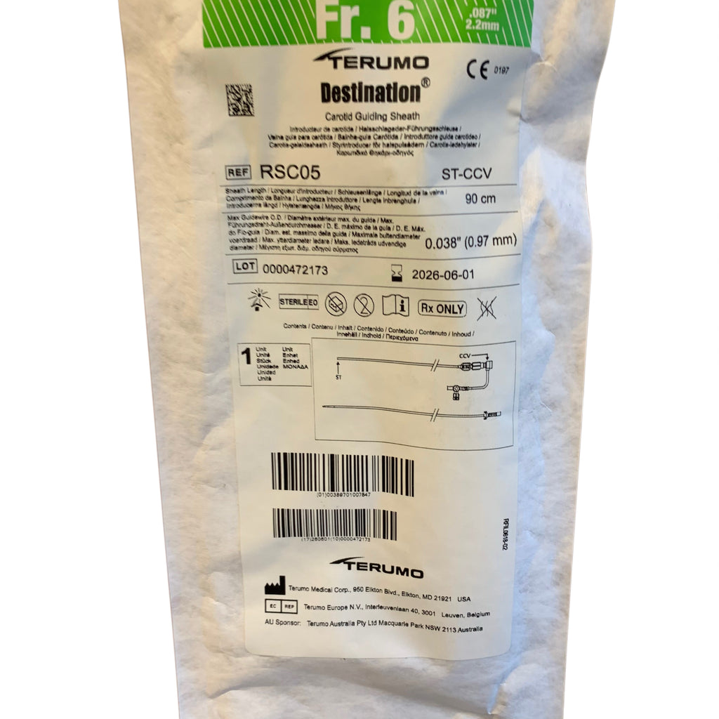 TERUMO RSC05 Destination Carotid Guiding Sheath 6 Fr 90 cm Exp 2026 06