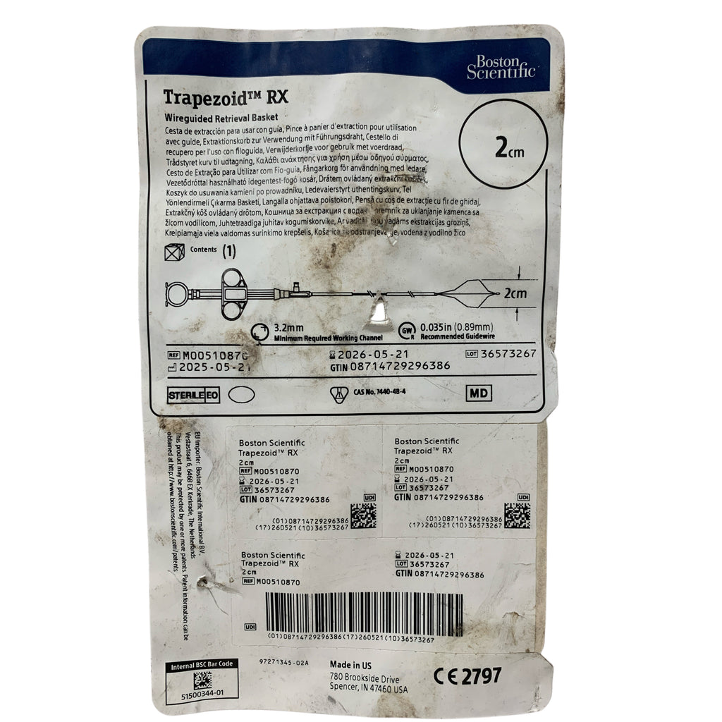 BOSTON SCIENTIFIC M00510870 Trapezoid RX Wireguided Retrieval Basket 2cm Exp 2026 05
