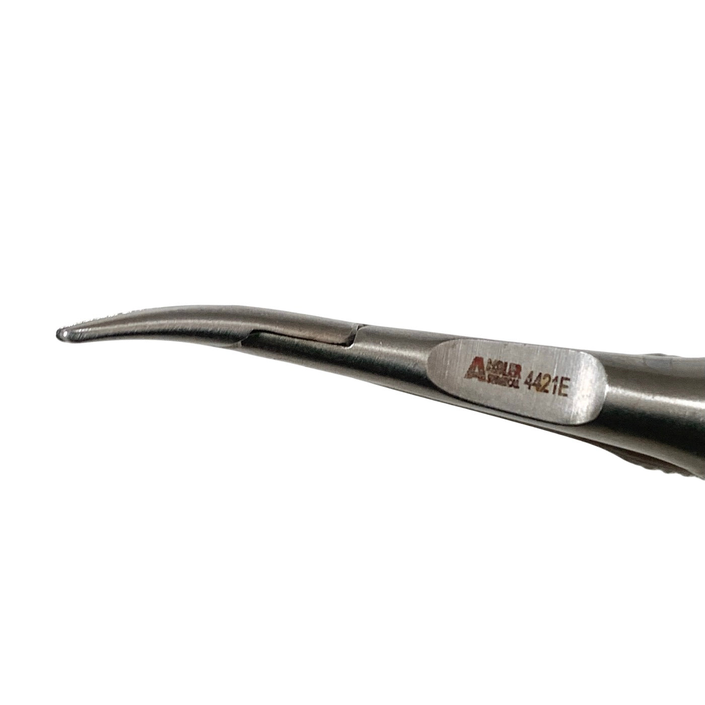 AMBLER REF 4421E Barraquer needle holder 5 1/8'',medium, gently curved, 9.0mm smooth jaws, round handle, with lock