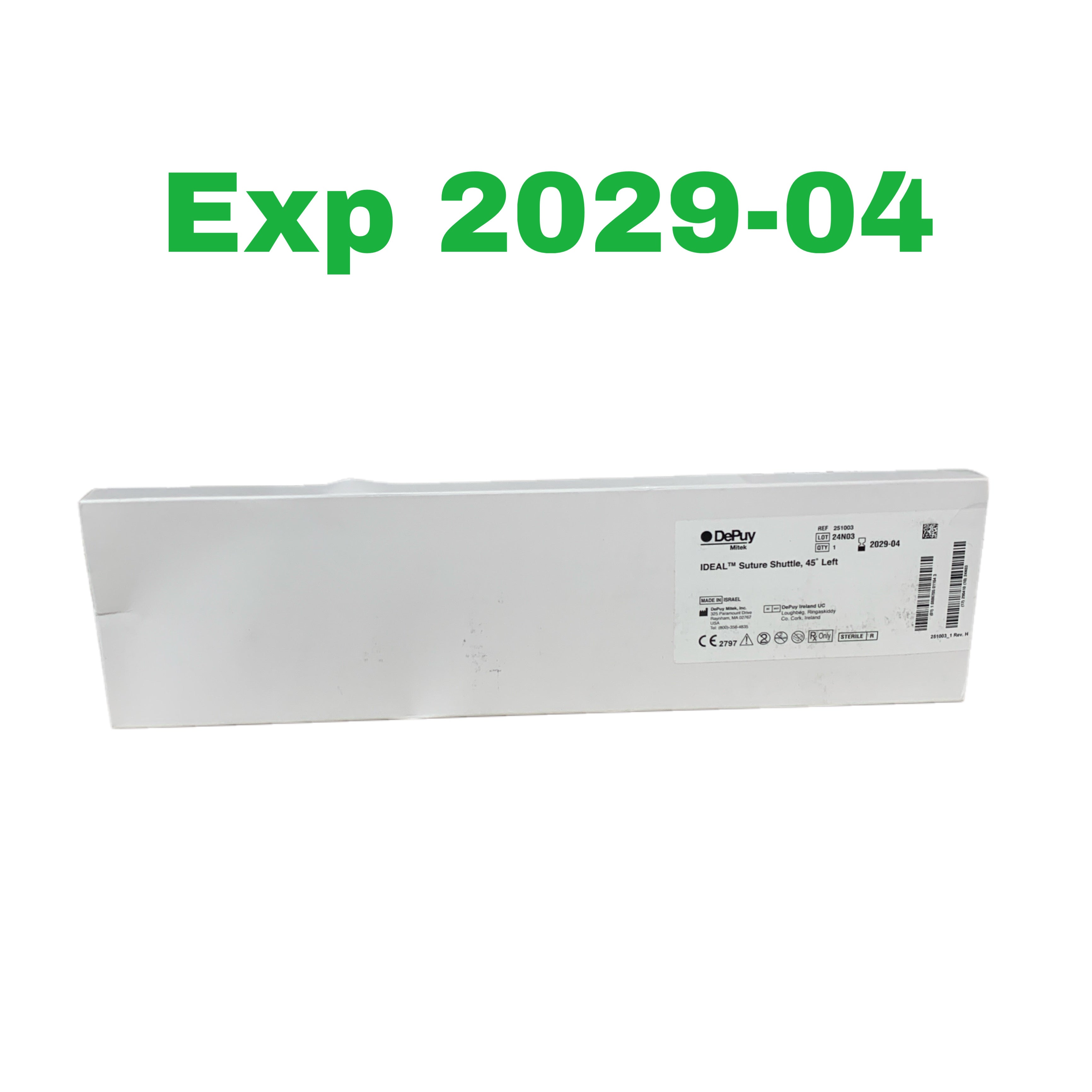 DEPUY MITEK REF 251003 IDEAL SUTURE SHUTTLE 45 LEFT Exp 2029 04