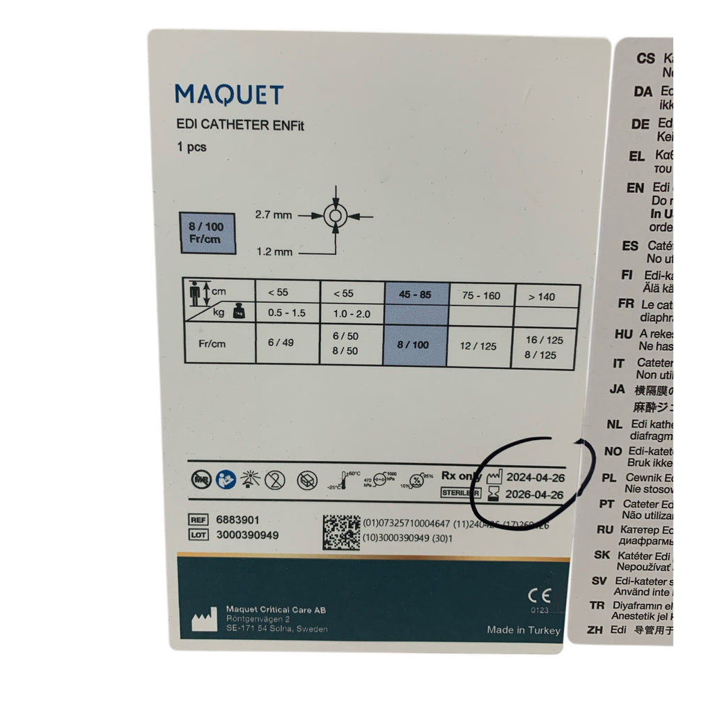 MAQUET 6883901 EDI Catheter ENFit Exp 2026 04