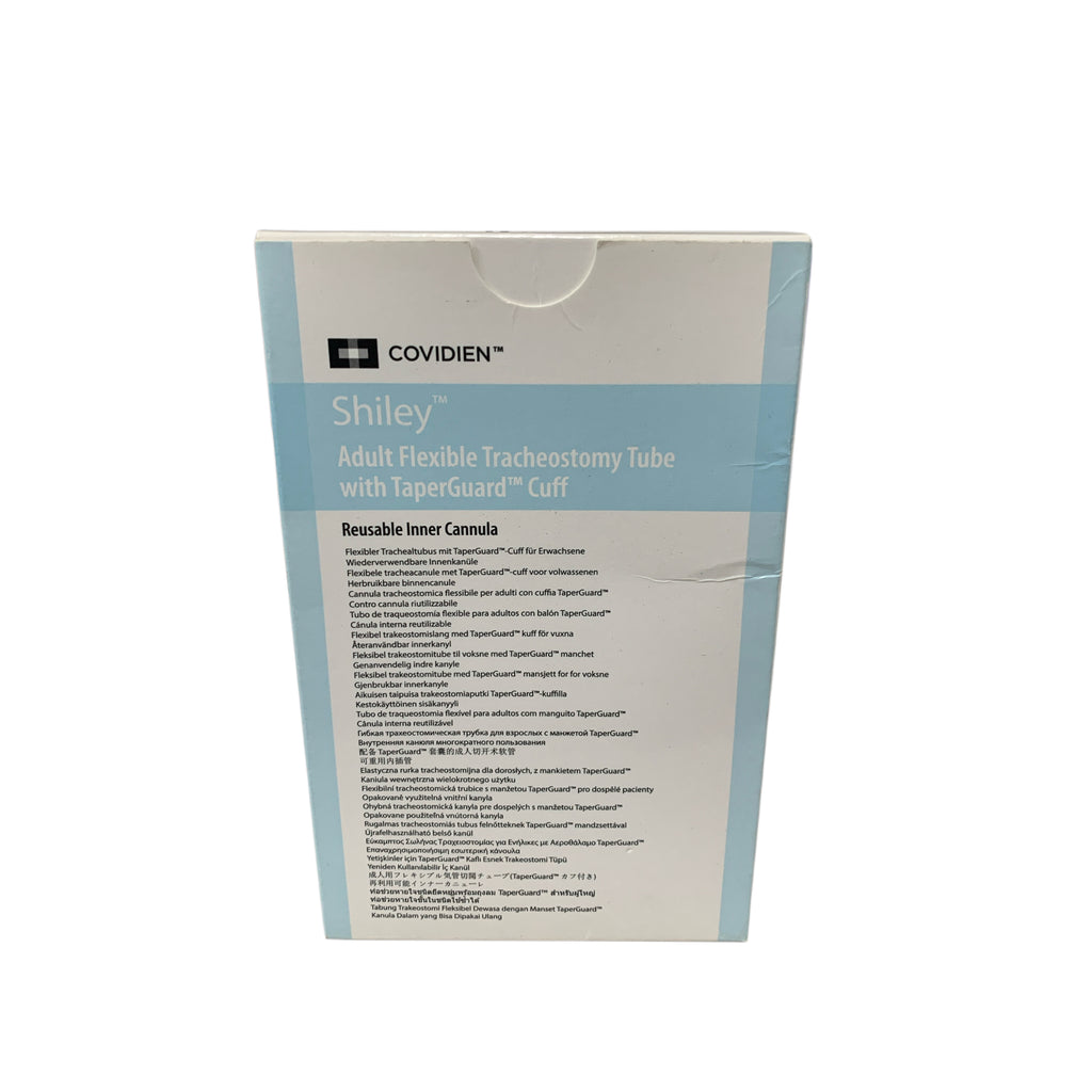 COVIDIEN REF 6CN75R Shiley Adult Flexible Tracheostomy Tube with TaperGuard Cuff, 7.5mm I.D. / 10.8mm O.D., Exp.2028/10