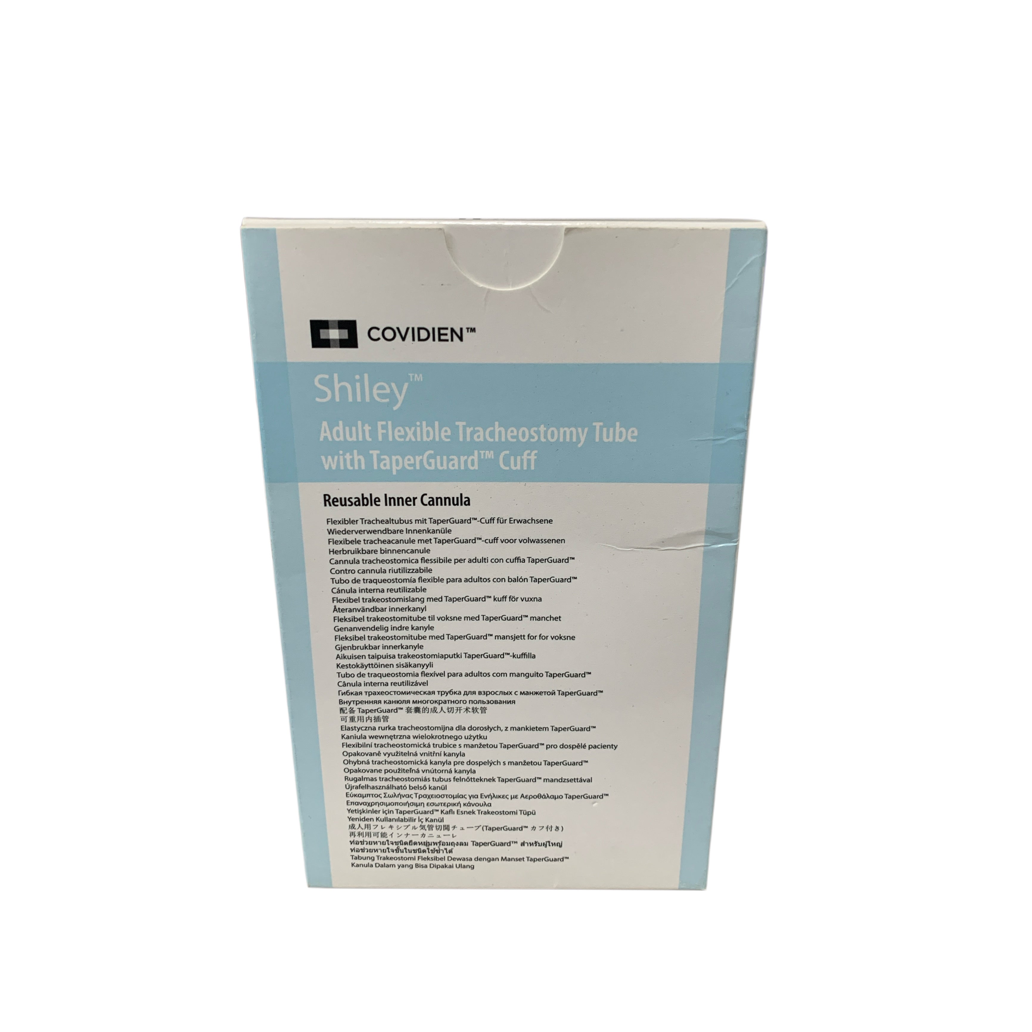 COVIDIEN REF 6CN75R Shiley Adult Flexible Tracheostomy Tube with TaperGuard Cuff, 7.5mm I.D. / 10.8mm O.D., Exp.2028/10