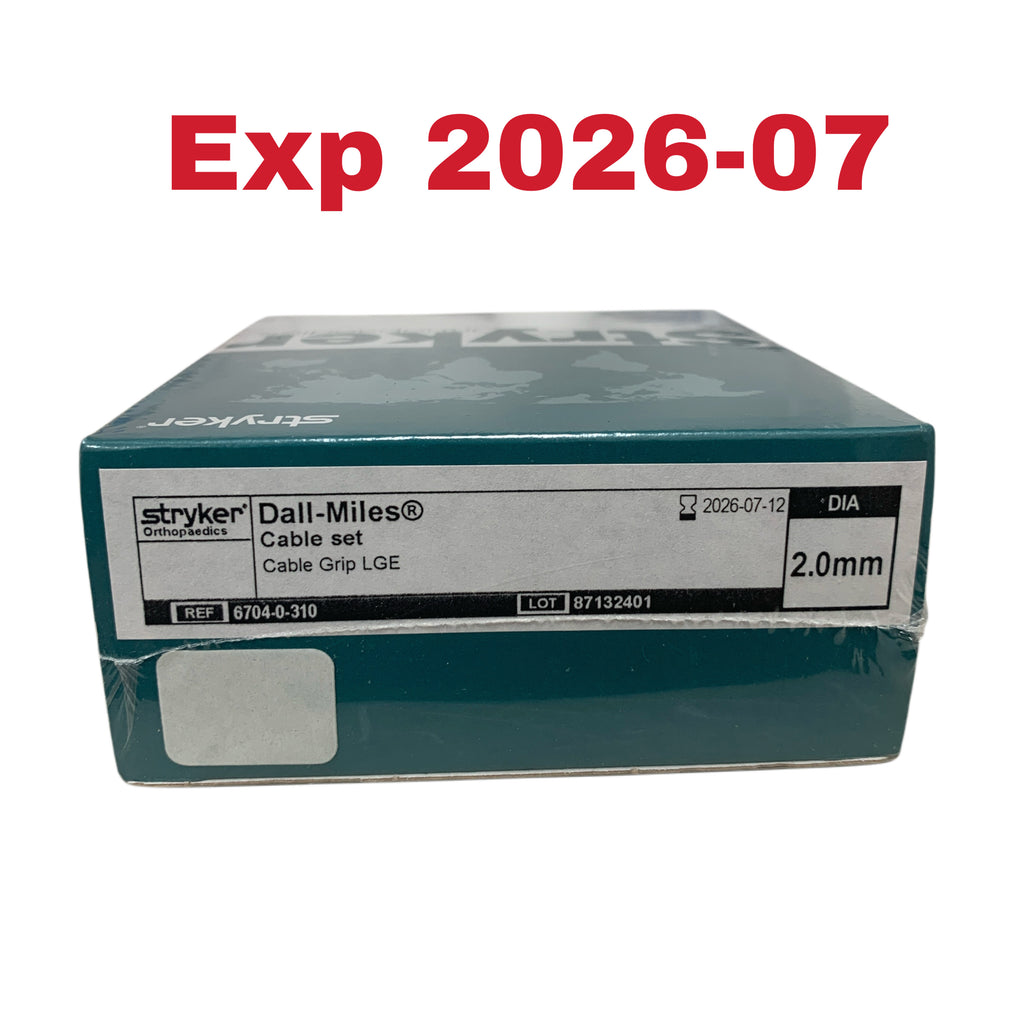 STRYKER 6704-0-310 Dall-Miles Cable set Cable Grip LGE 2.0mm Exp 2026 07