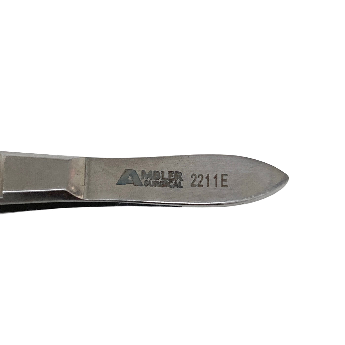 AMBLER REF 2211E Desmarres chalazion forceps 20.0mm solid lower plate, 12.0mm x 14.0mm open upper plate, cross-action flat handle