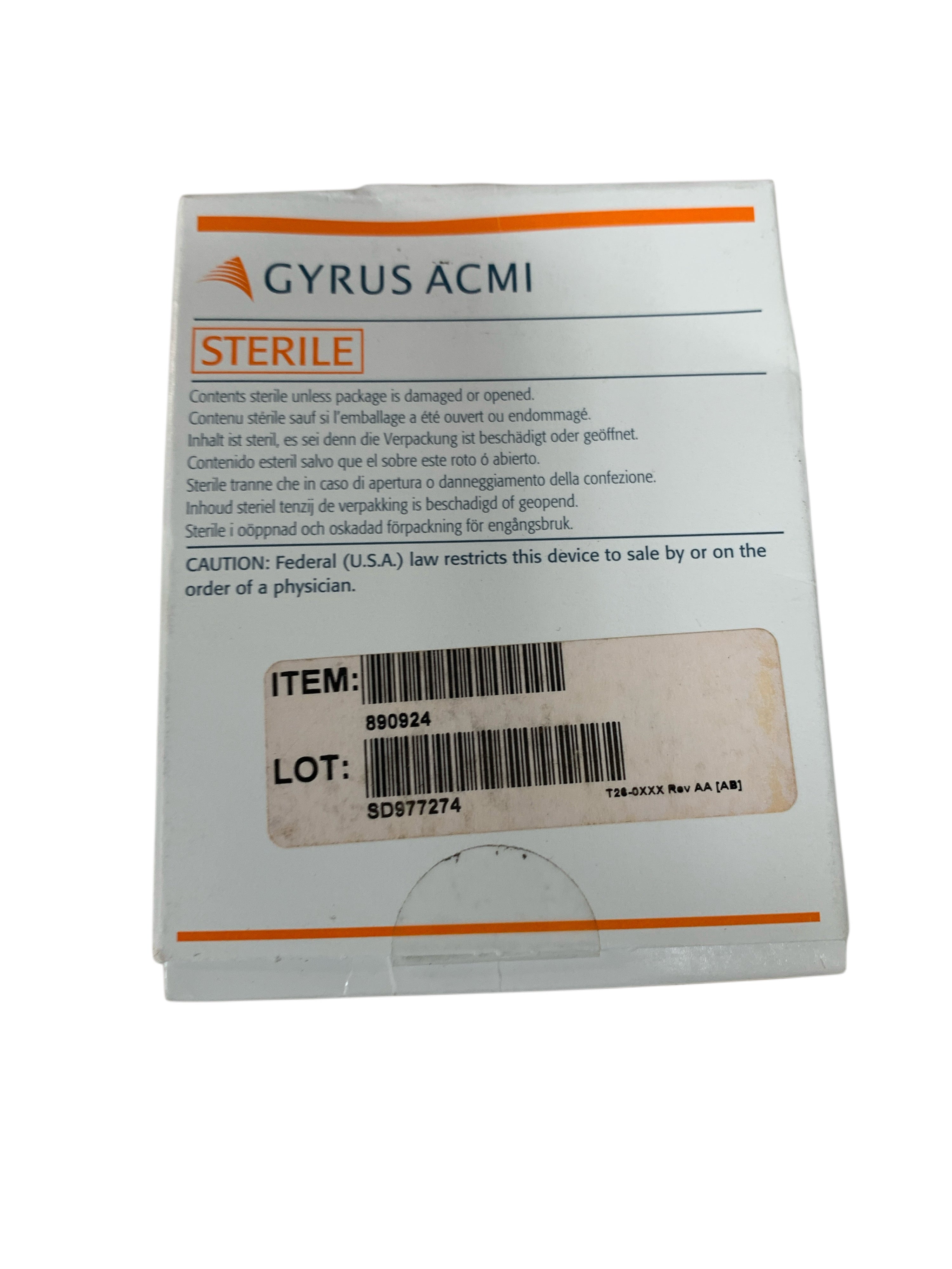 GYRUS ACMI 890924 Septal Button Silicone Exp.2026/01