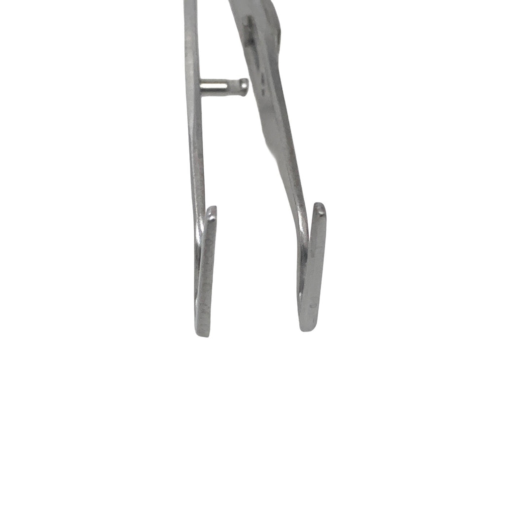 AMBLER REF 2329E Berke ptosis clamp forceps 3 7/8''with slide lock, curved around shafts, 20.0mm jaws with longitudinal serrations