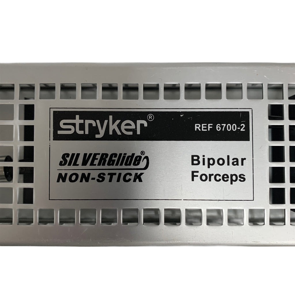 STRYKER 6700-02 Sterilization Container with 6720-220-012 Precision Bipolar Forceps 1.2 mm