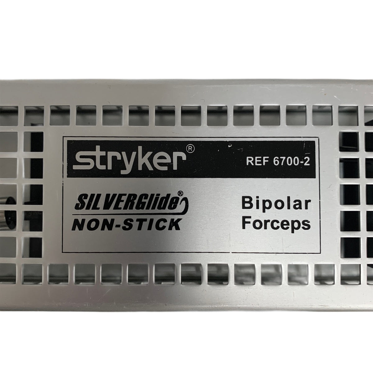 STRYKER 6700-02 Sterilization Container with 6720-220-012 Precision Bipolar Forceps 1.2 mm