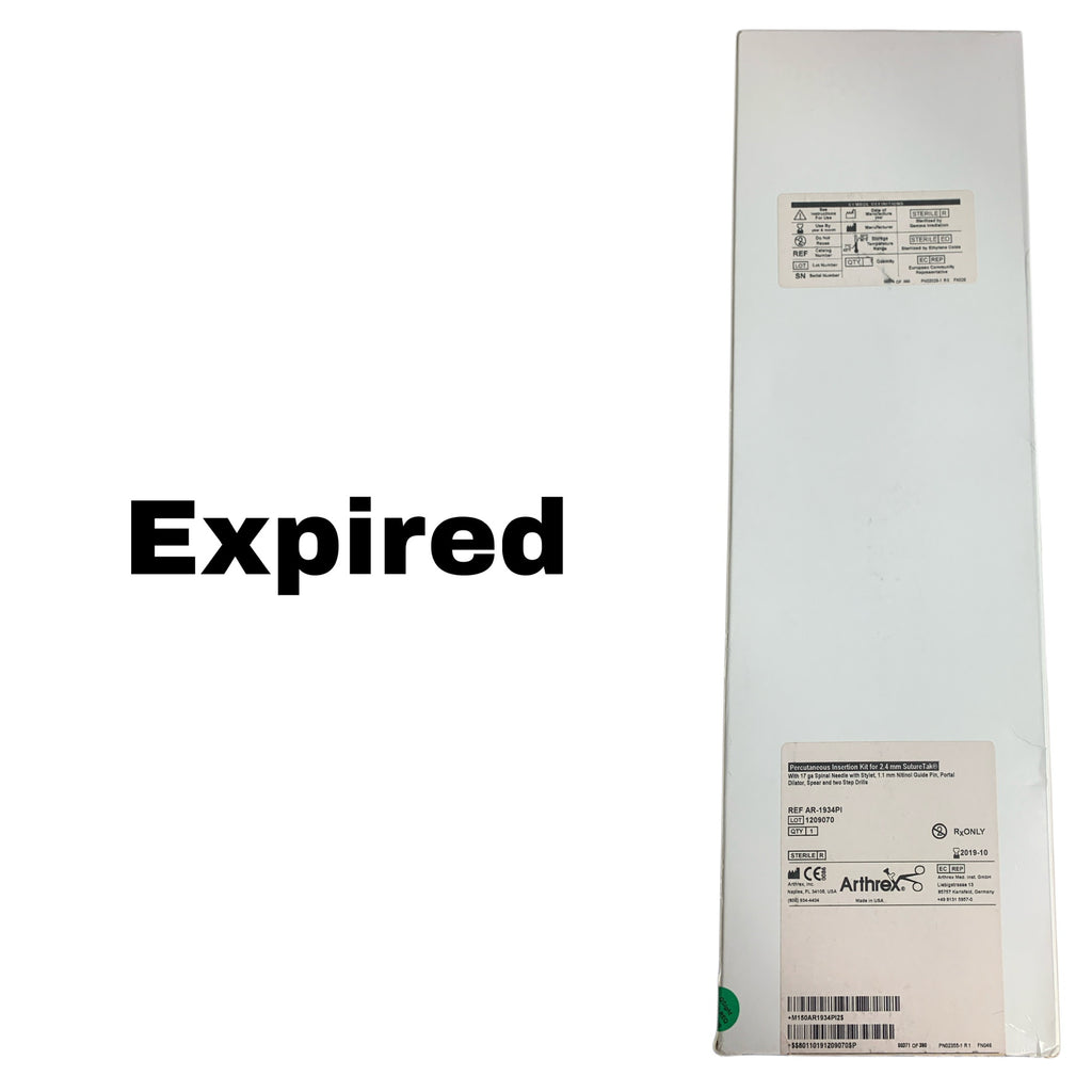 ARTHREX AR-1934PI Percutaneous Insertion Kit for 2.4mm SutureTak, EXP 2019-10