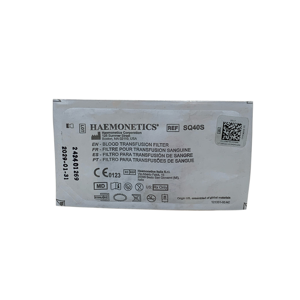 HAEMONETICS REF SQ40S Blood Transfusion Filter, Exp2029/01